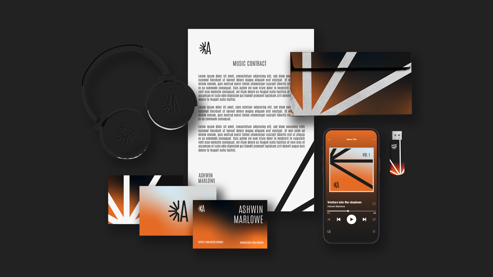 Ashwin music artist branding and identity