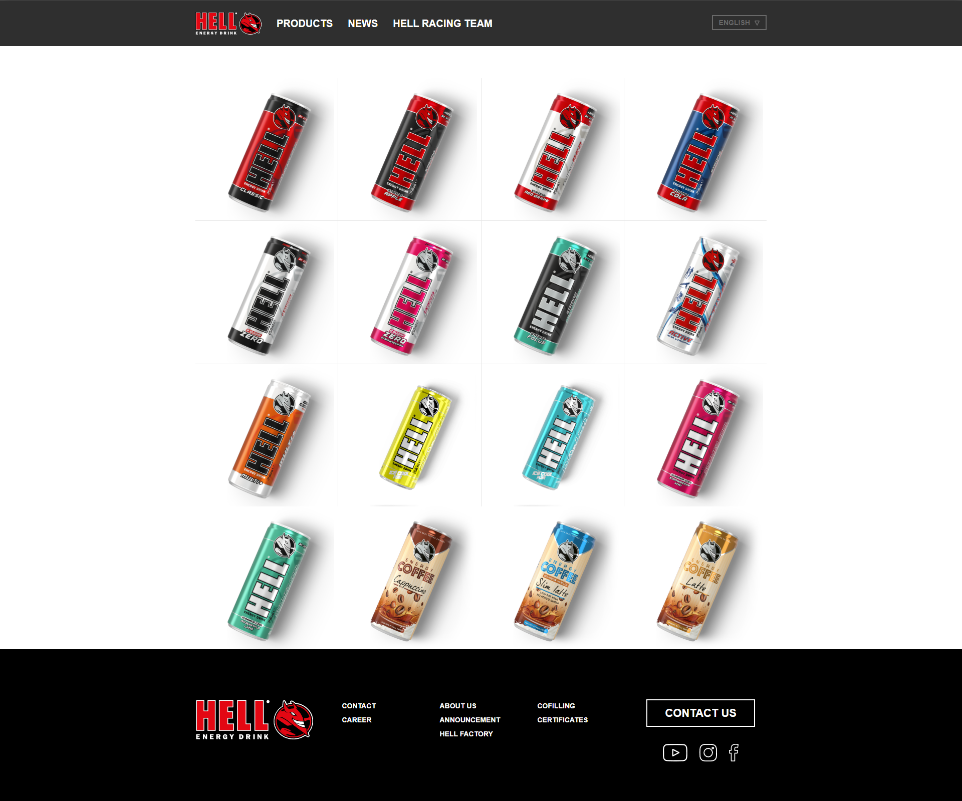 The previous Hell Energy products page