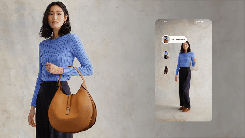 Ralph Lauren AR eyewear try-on: a virtual carousel of sunglasses fitted to a driver in real time